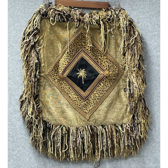Tropical Palm Outdoor Pillow with Fringe | Grandin Road Boho Fringe Throw Pillow Cover Palm Tree  Safari Luxe Hollywood Regency Decor